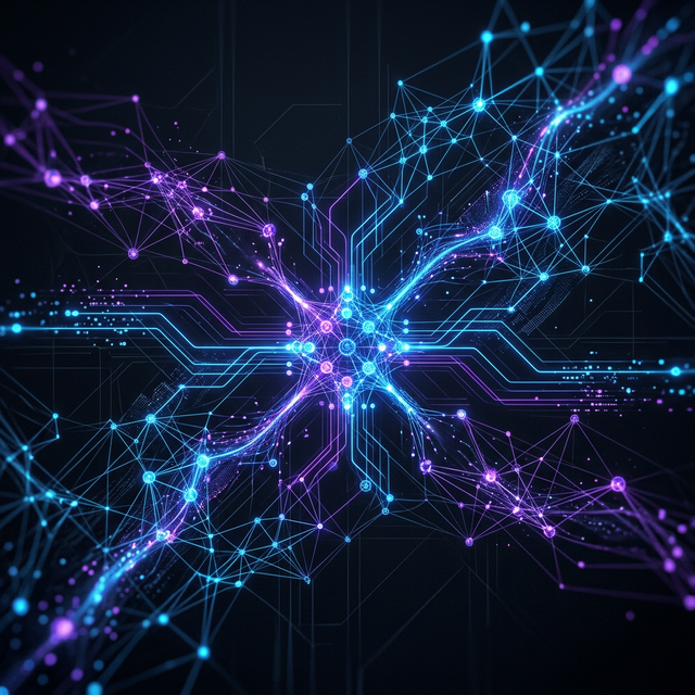 Abstract Data Processing Network Visualization
